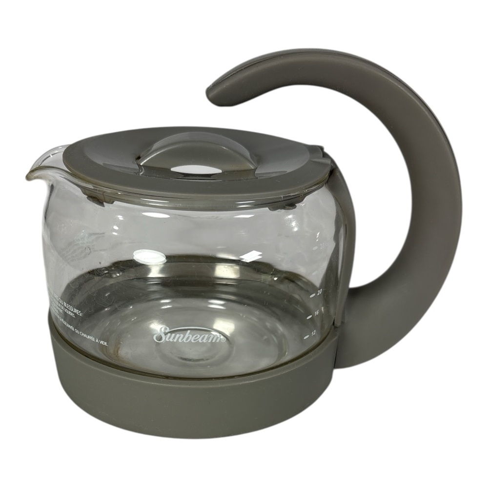 Sunbeam Tea Drop Hot Tea Maker Models HTM3 HTM5 28 Oz CARAFE & LID ONLY Gray